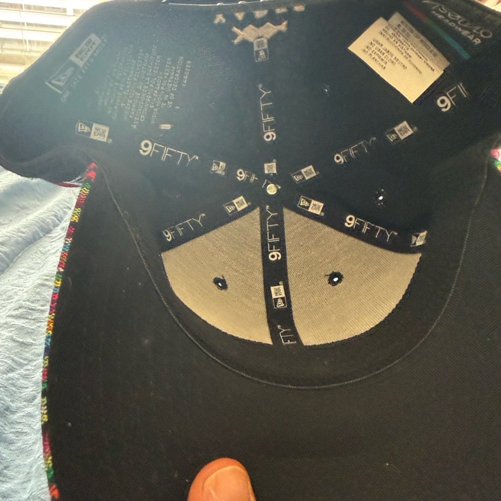 9fifty Black Cap With Colorful Patterned Brim - image 7